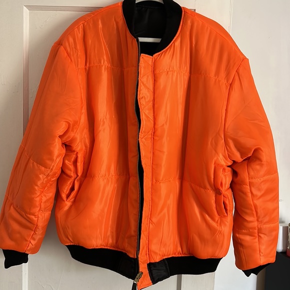 Bomber Jacket - Black and Orange - Picture 3 of 3